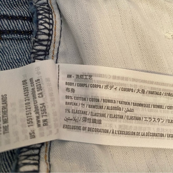 ABERCROMBIE & Fitch Curve Love '90s Ultra High Rise Straight Jeans Plus 37R/ 24 - Picture 12 of 13